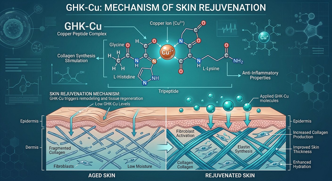 Copper-binding peptide research illustration