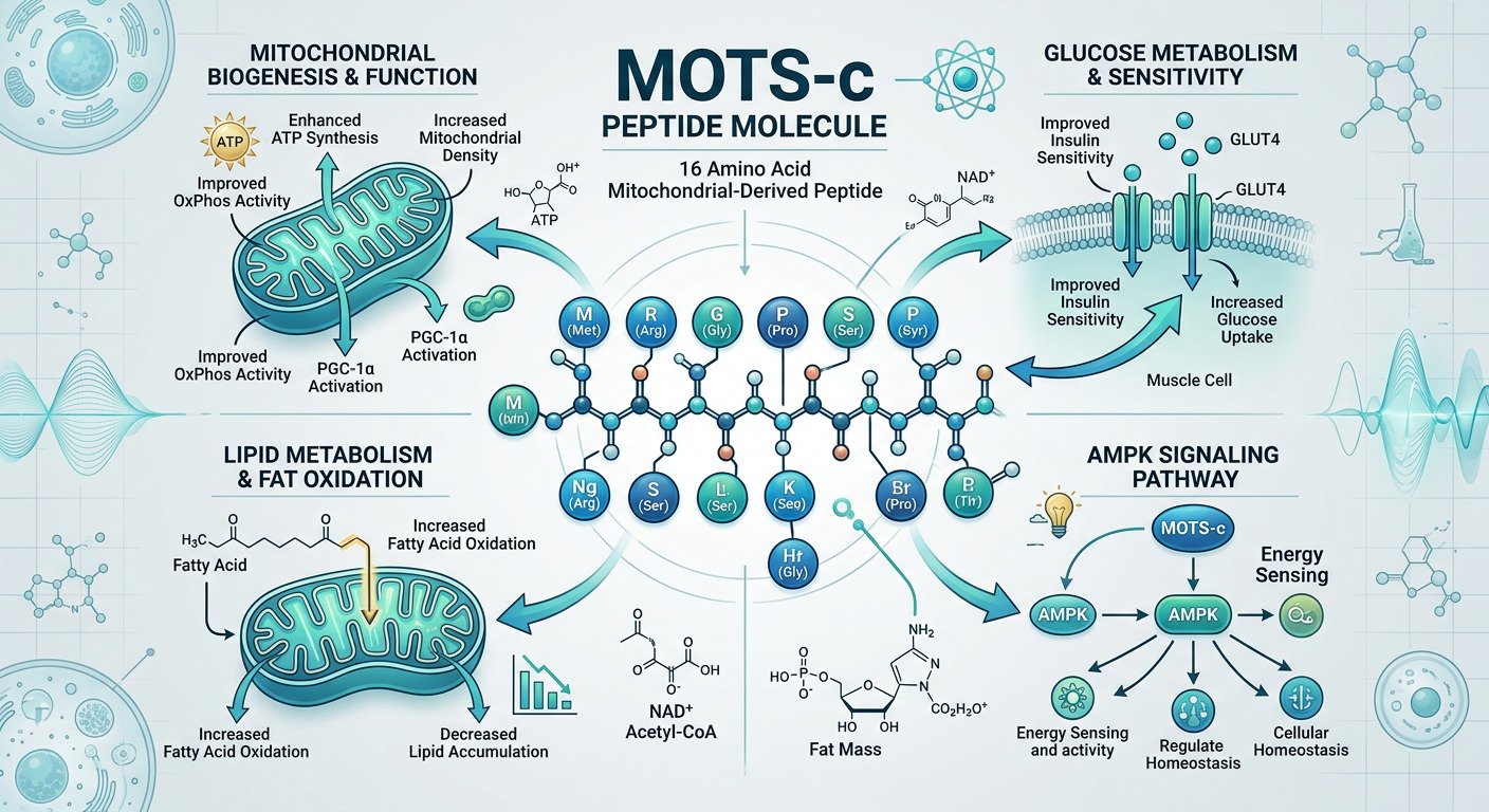 Mitochondrial peptide research illustration